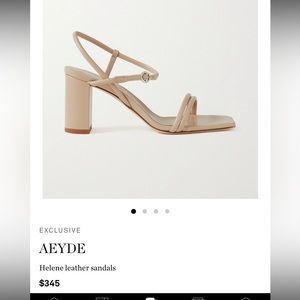 Size 9 Aeyde Helene leather block heeled sandals